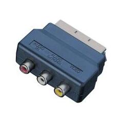 Scart adapter - Omvormer tussen Tulp (rood/geel/wit) en Scart