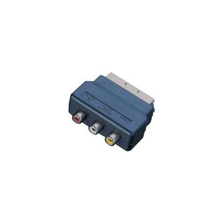 Scart adapter - Omvormer tussen Tulp (rood/geel/wit) en Scart
